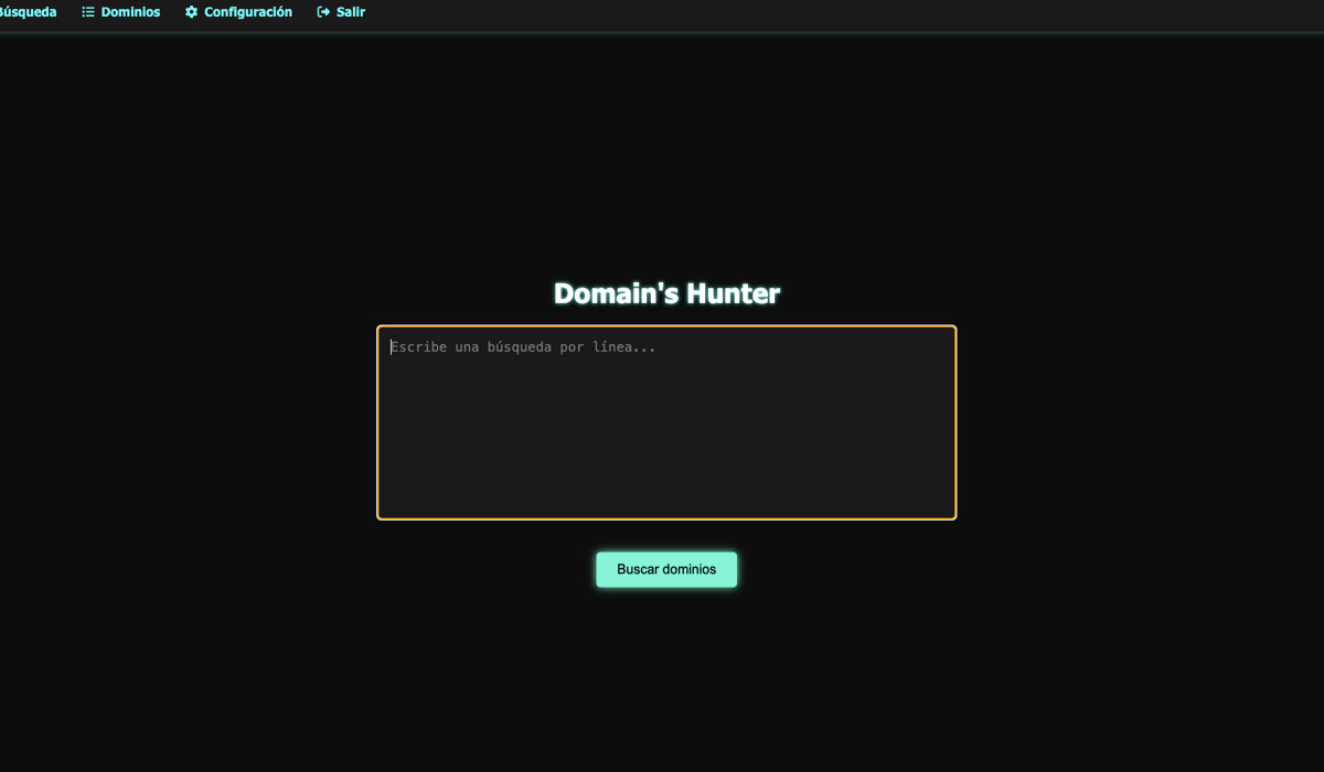 Palabras clave y análisis en Domain's Hunter