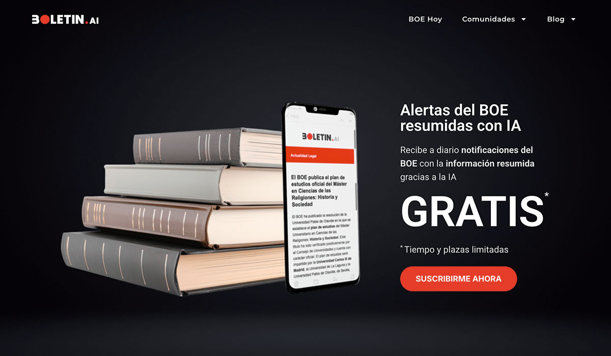 Captura del proyecto Boletin.ai